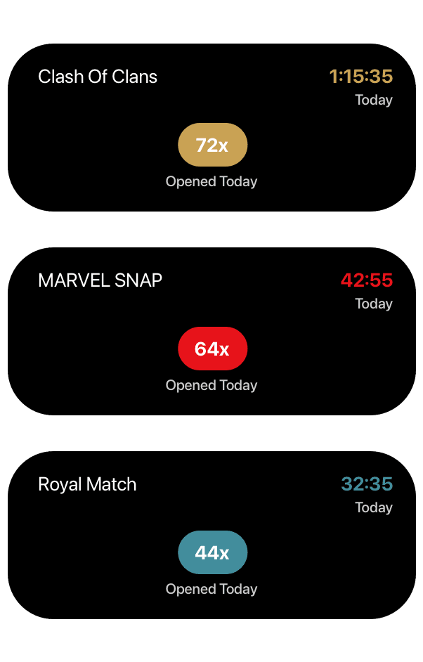 Sandflow tracking mobile game screen time on iPhone