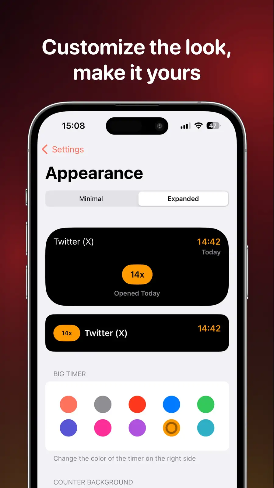 Sandflow custom iPhone app icons and screen time widgets