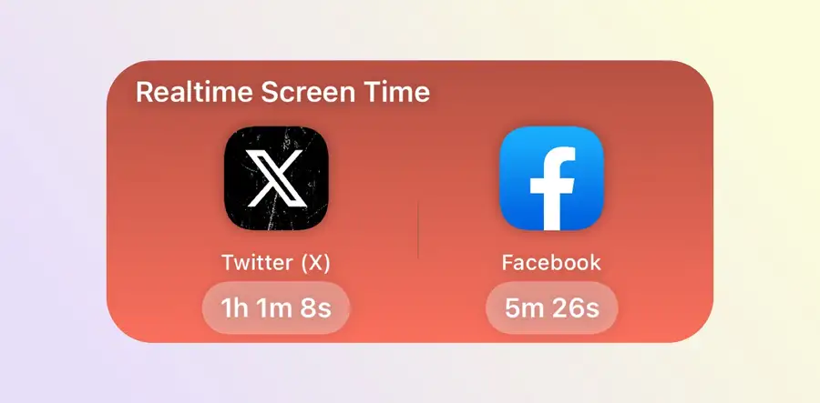 Sandflow screen time widgets for iPhone app usage tracking