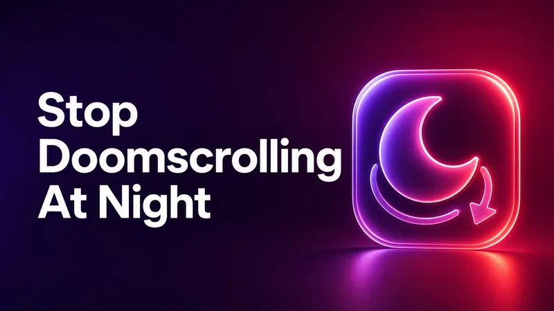 Stop late-night doomscrolling on iPhone with bedtime limits, Focus modes, fewer feed triggers, and Sandflow real-time session timers.